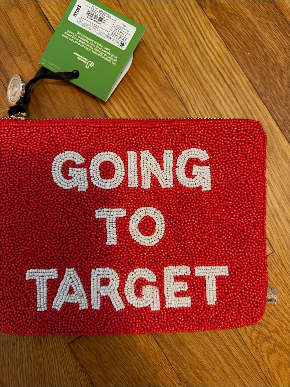 Kate Spade x Target Red 'Going to Target' Beaded Pouch